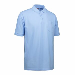 Nybo Ljusblå Herr Prowear Poloshirt, Slitstark, Bröstficka