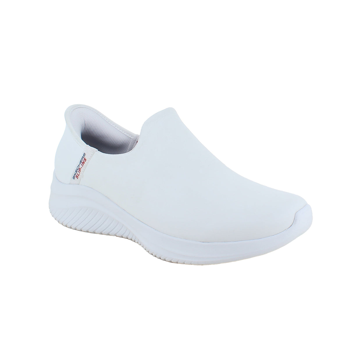 Vita slip-in-skor i läder från Skechers
