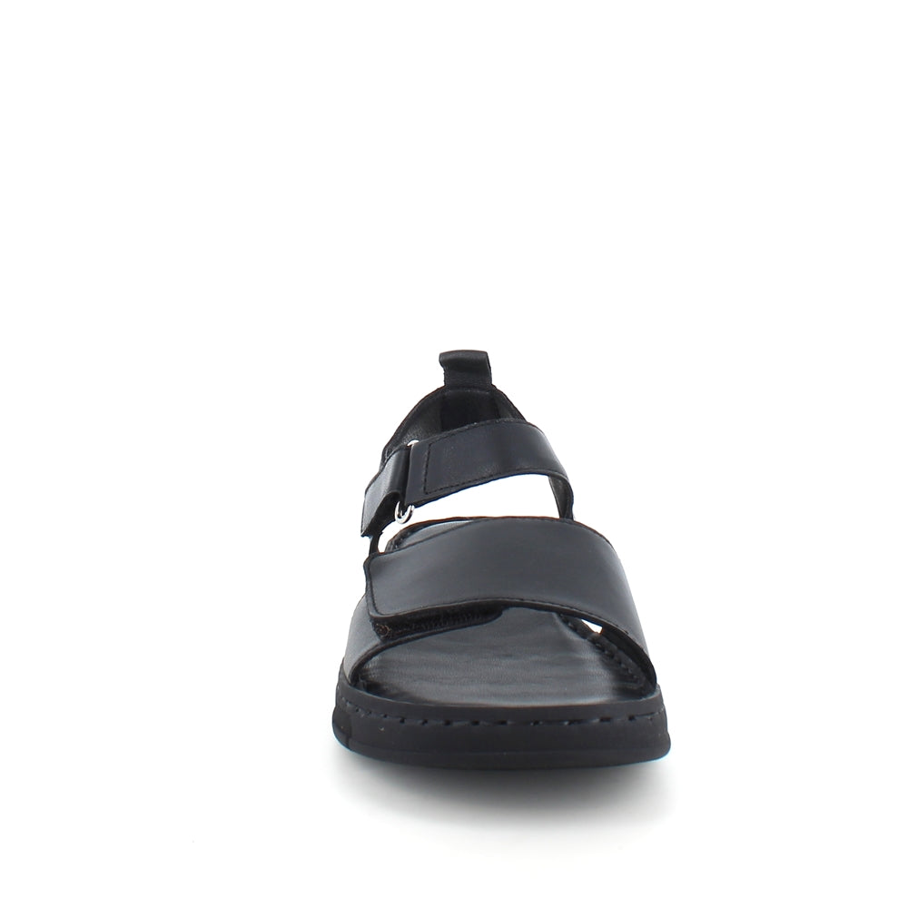 Läcker mjuk och flexibel skinnsandal i svart från Relaxshoe