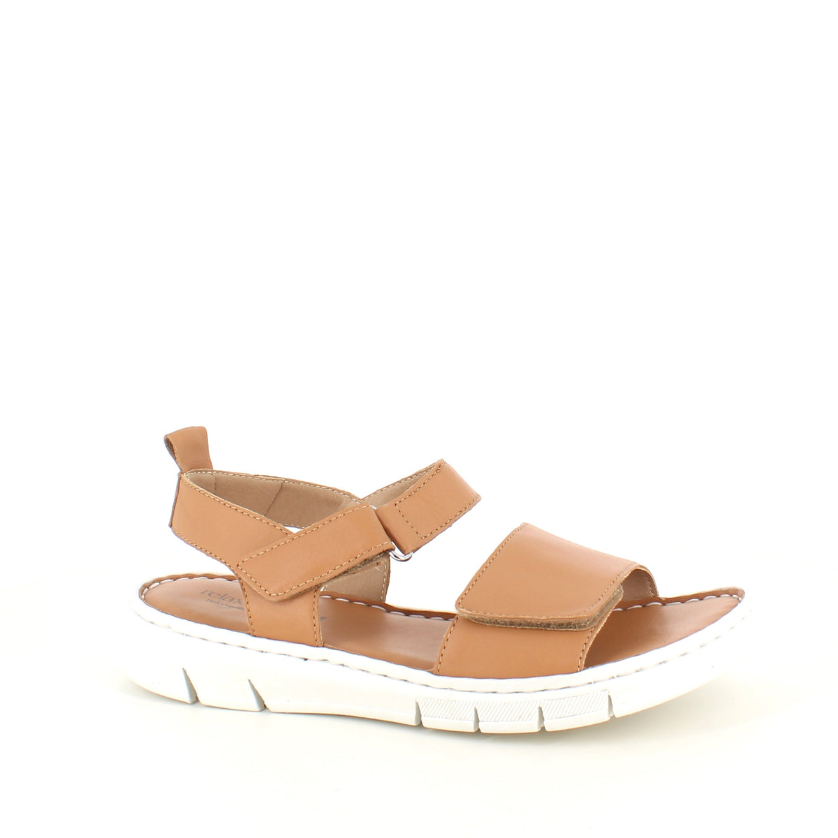 Mjuk och flexibel lädersandal i brunt från Relaxshoe