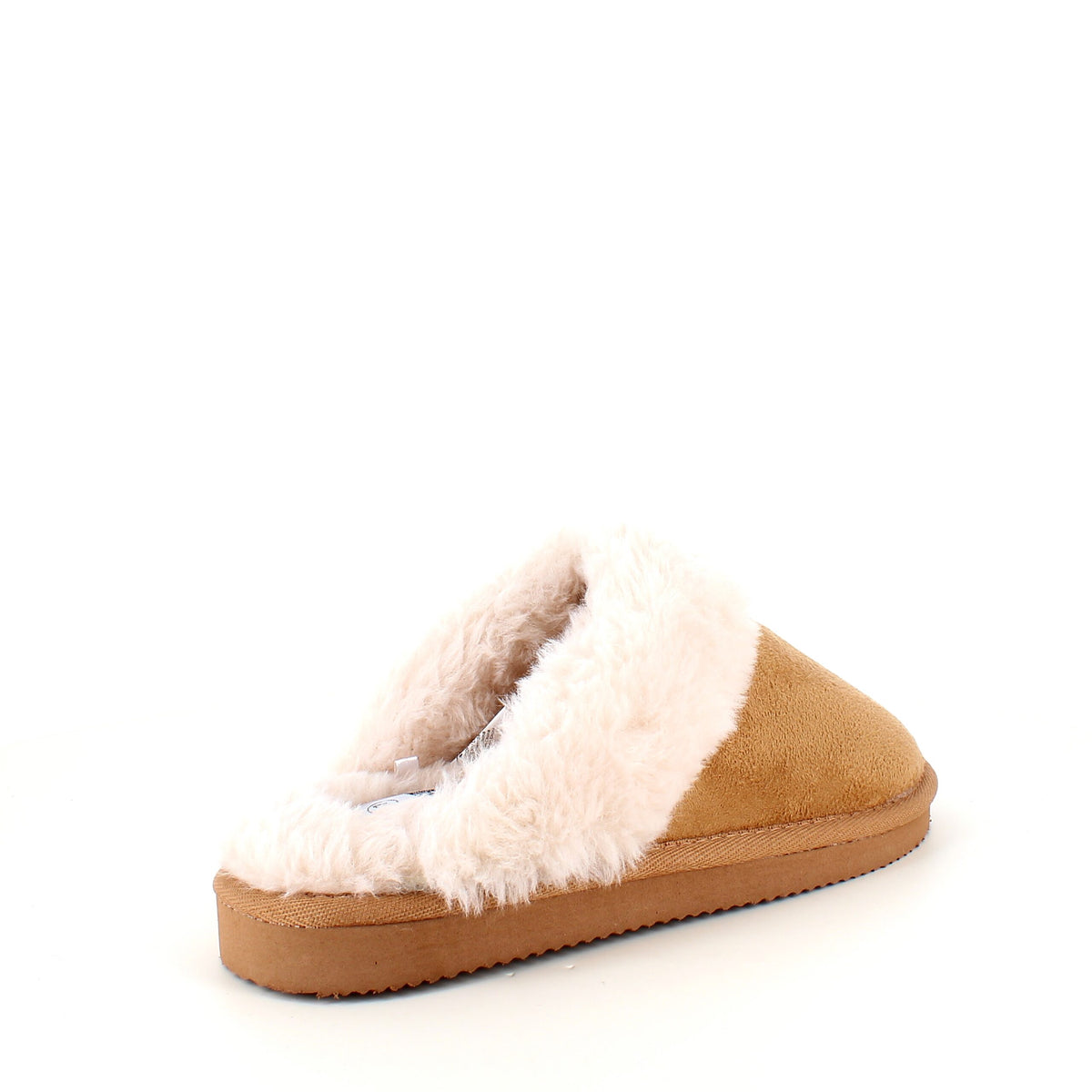 Bruna slip-on-tofflor med bred passform