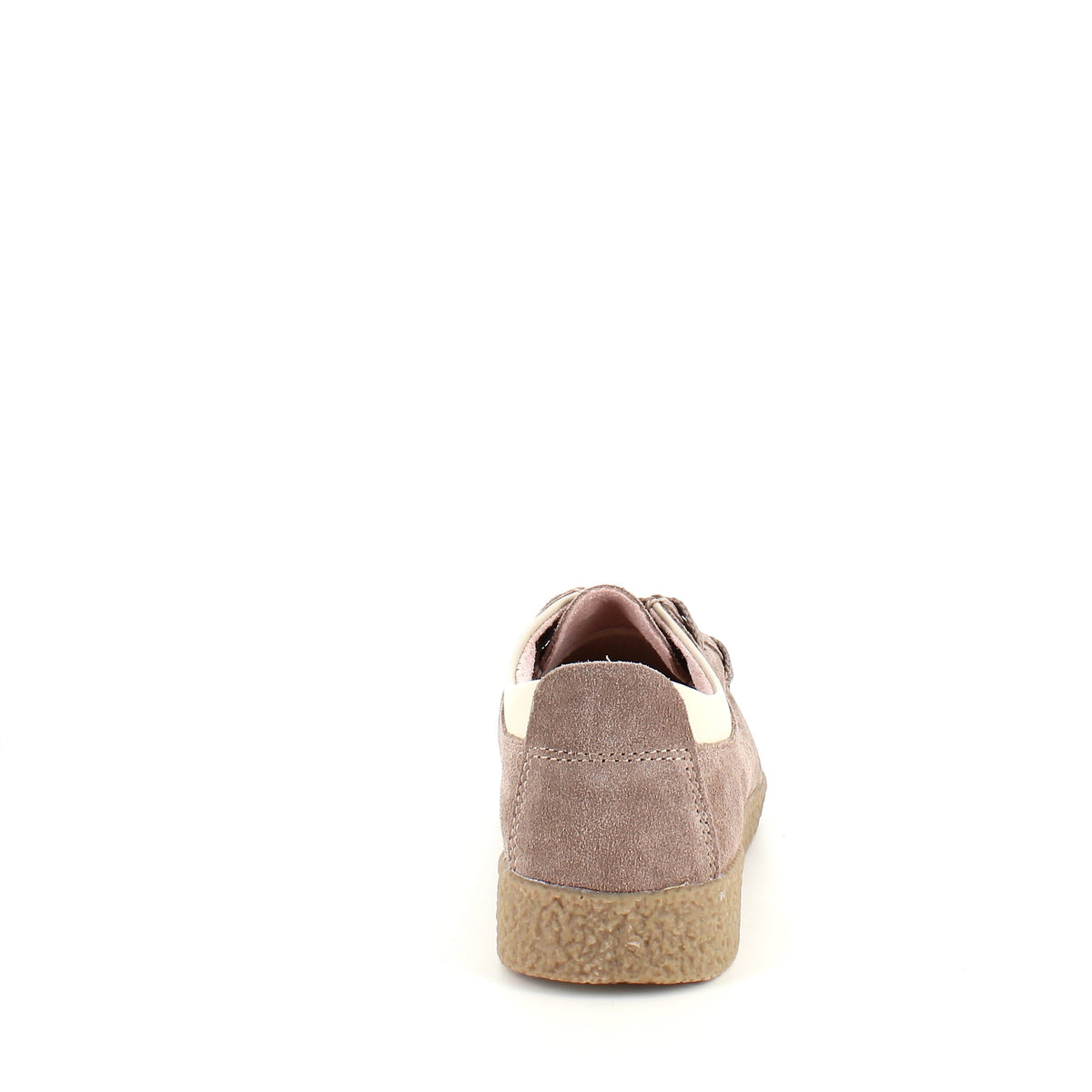 Beige mockaskor med rågummisula