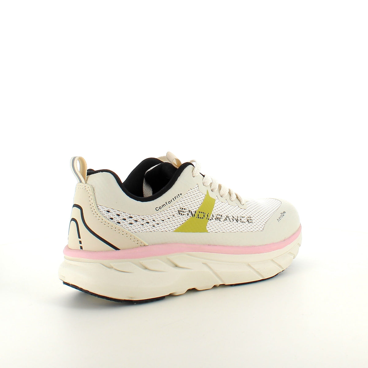 Andningsbara Endurance Comfortfit-sneakers med rosa detaljer
