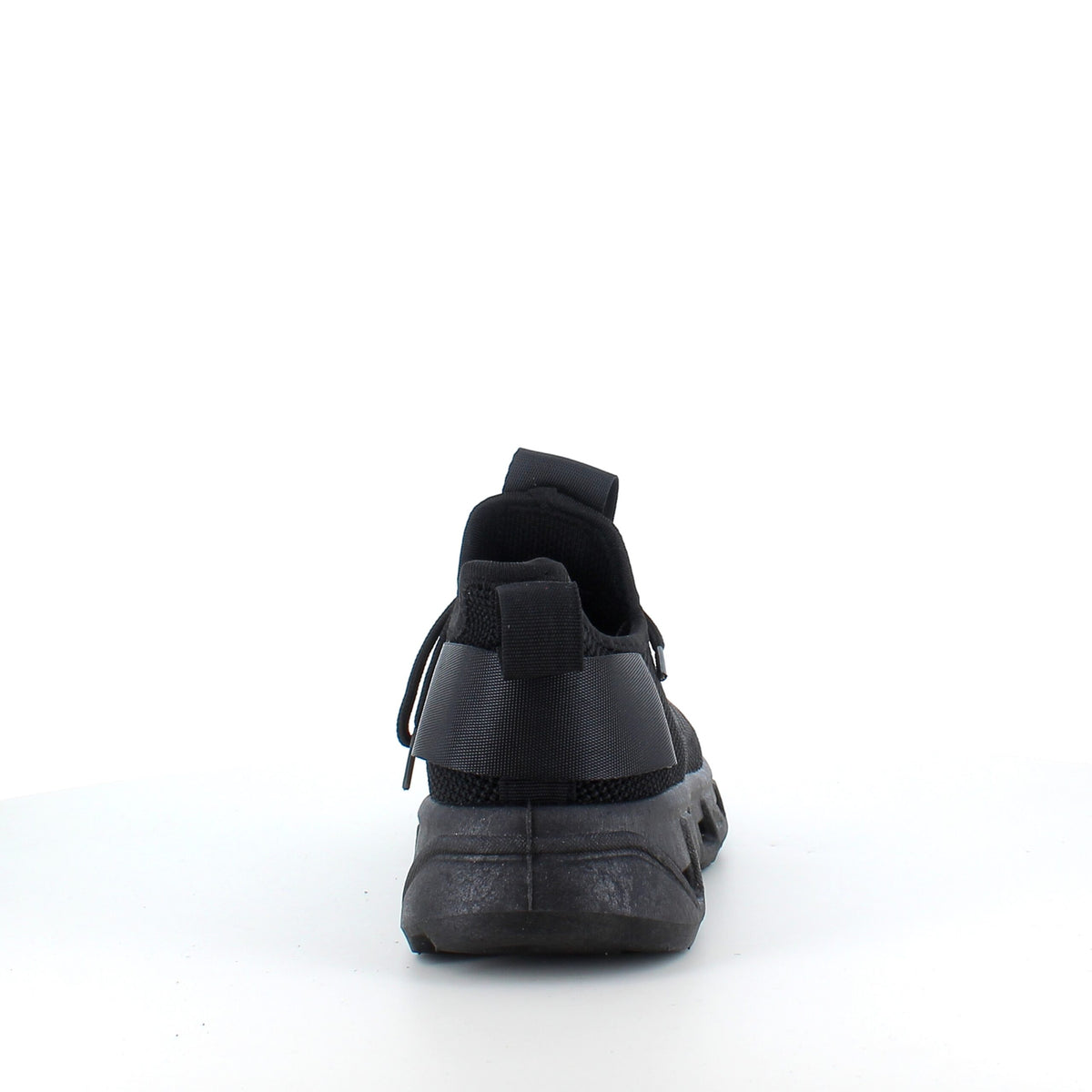 Svarta slip-on sneakers med stickad ovandel