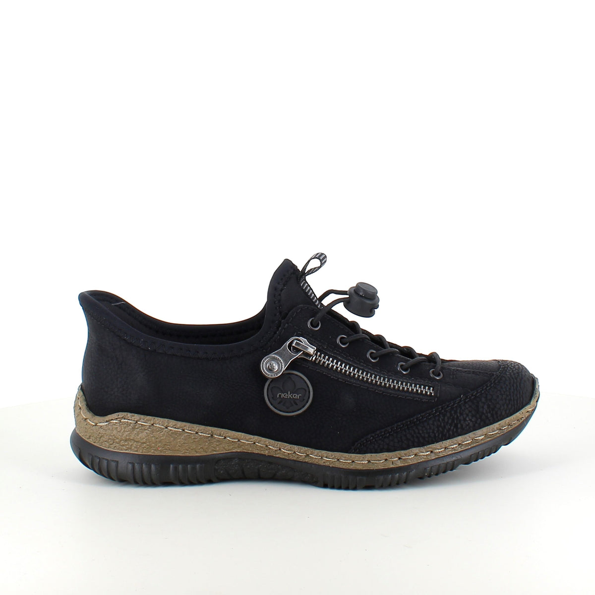 Svarta Rieker slip-on sneakers