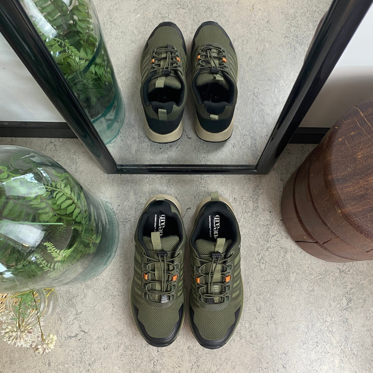 Vattentät herrvandringsko i grön färg från Green Comfort