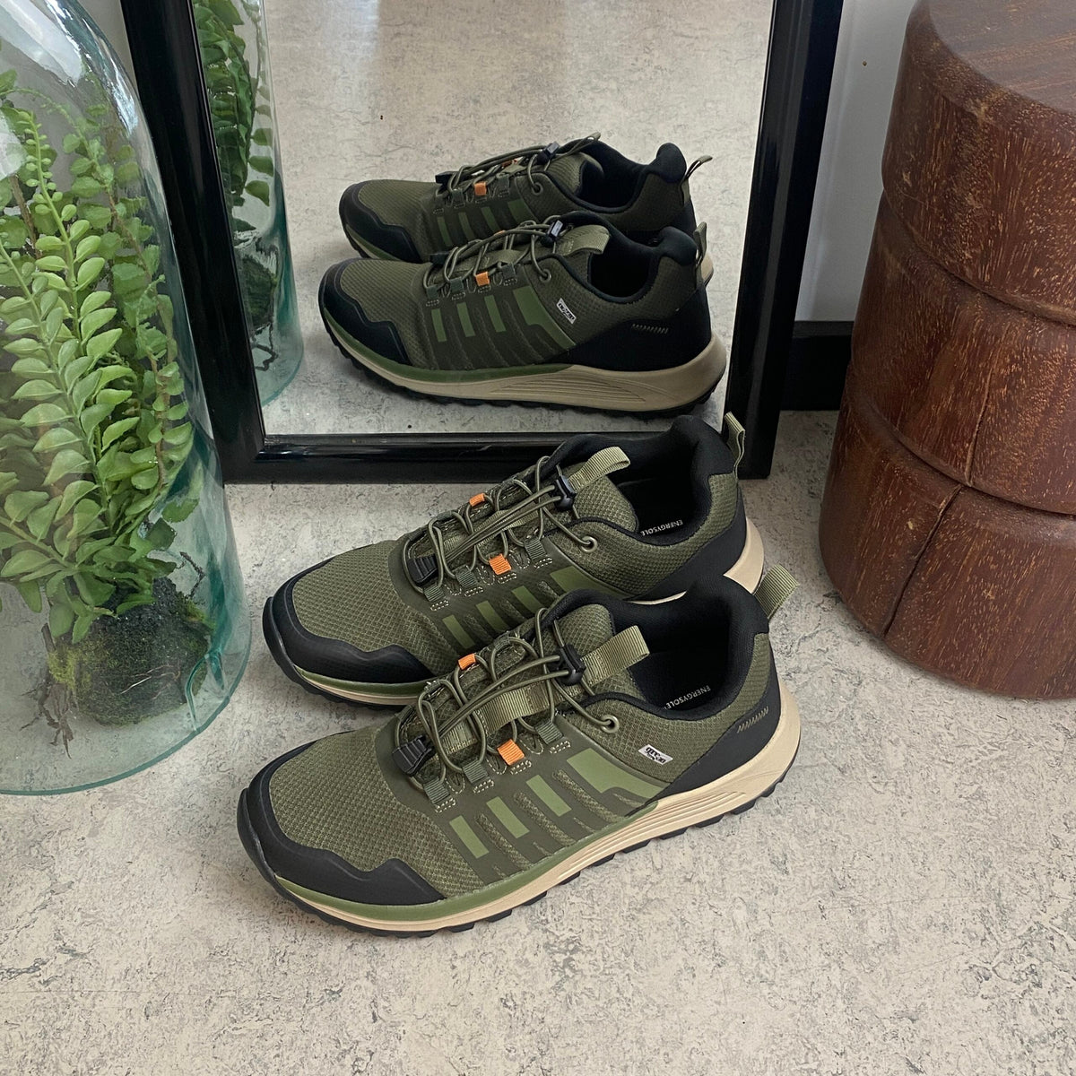 Vattentät herrvandringsko i grön färg från Green Comfort