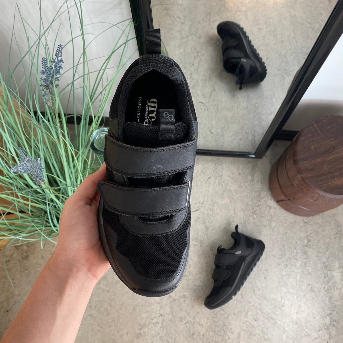 Green Comfort-skor med kardborreband