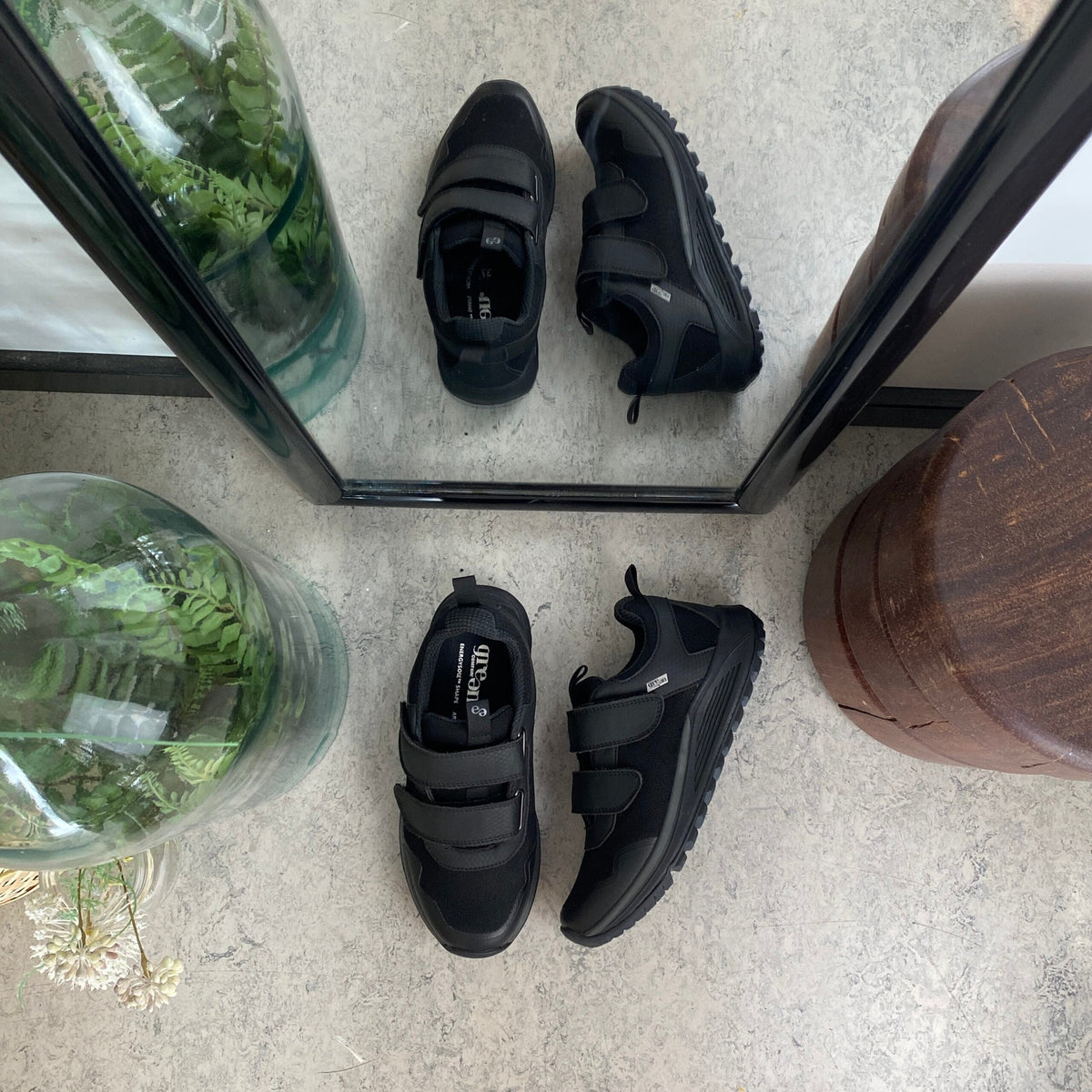 Green Comfort-skor med kardborreband