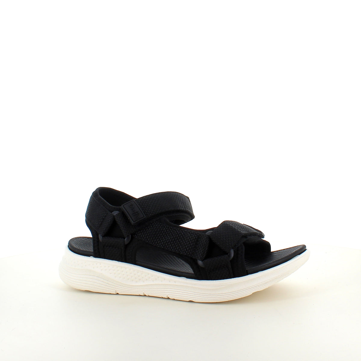 Svart bekväm sandal med justerbara remmar & lätt stötdämpning