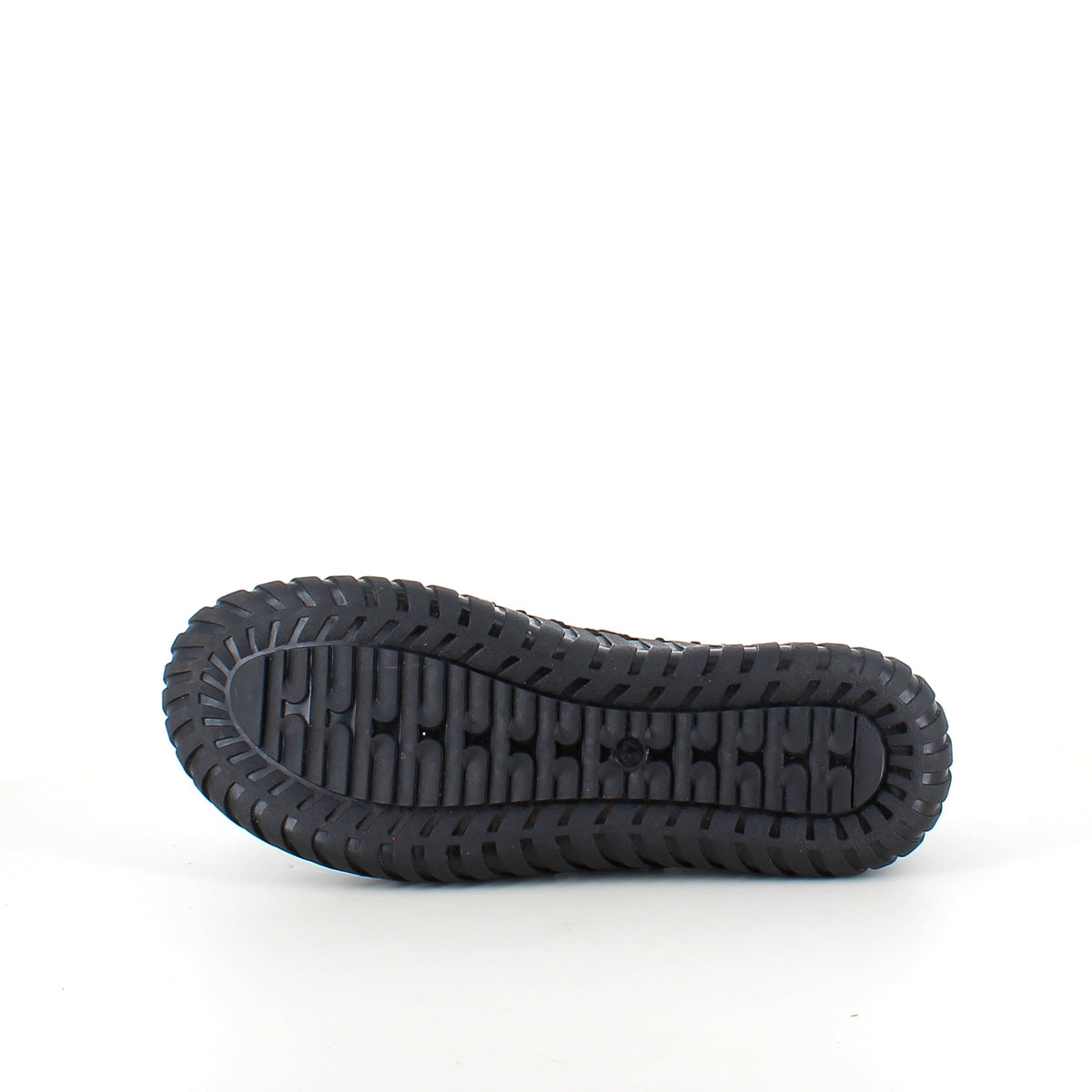 Svart komfortsandal med stängd tå och flexibel sula