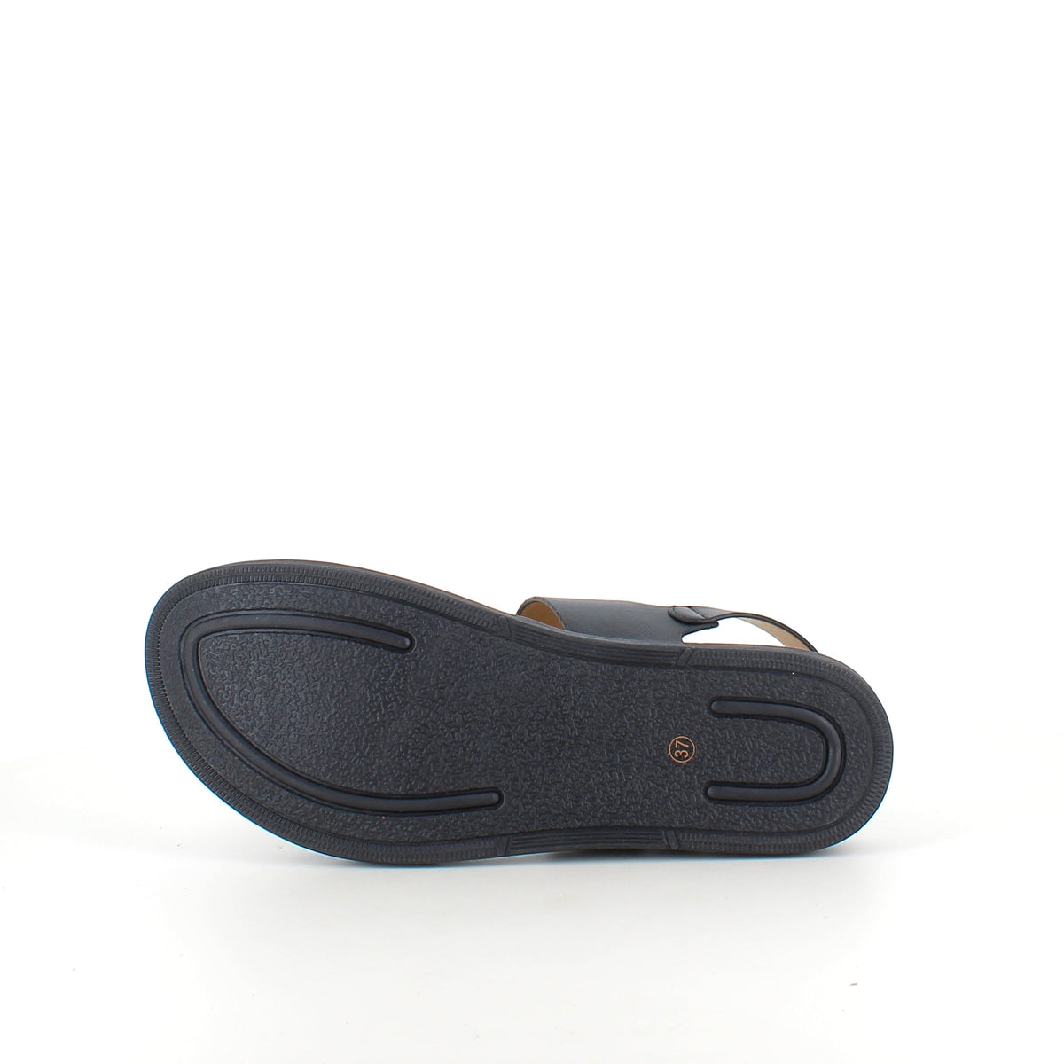 Svart sandal med justerbara remmar & mjuk komfortsula