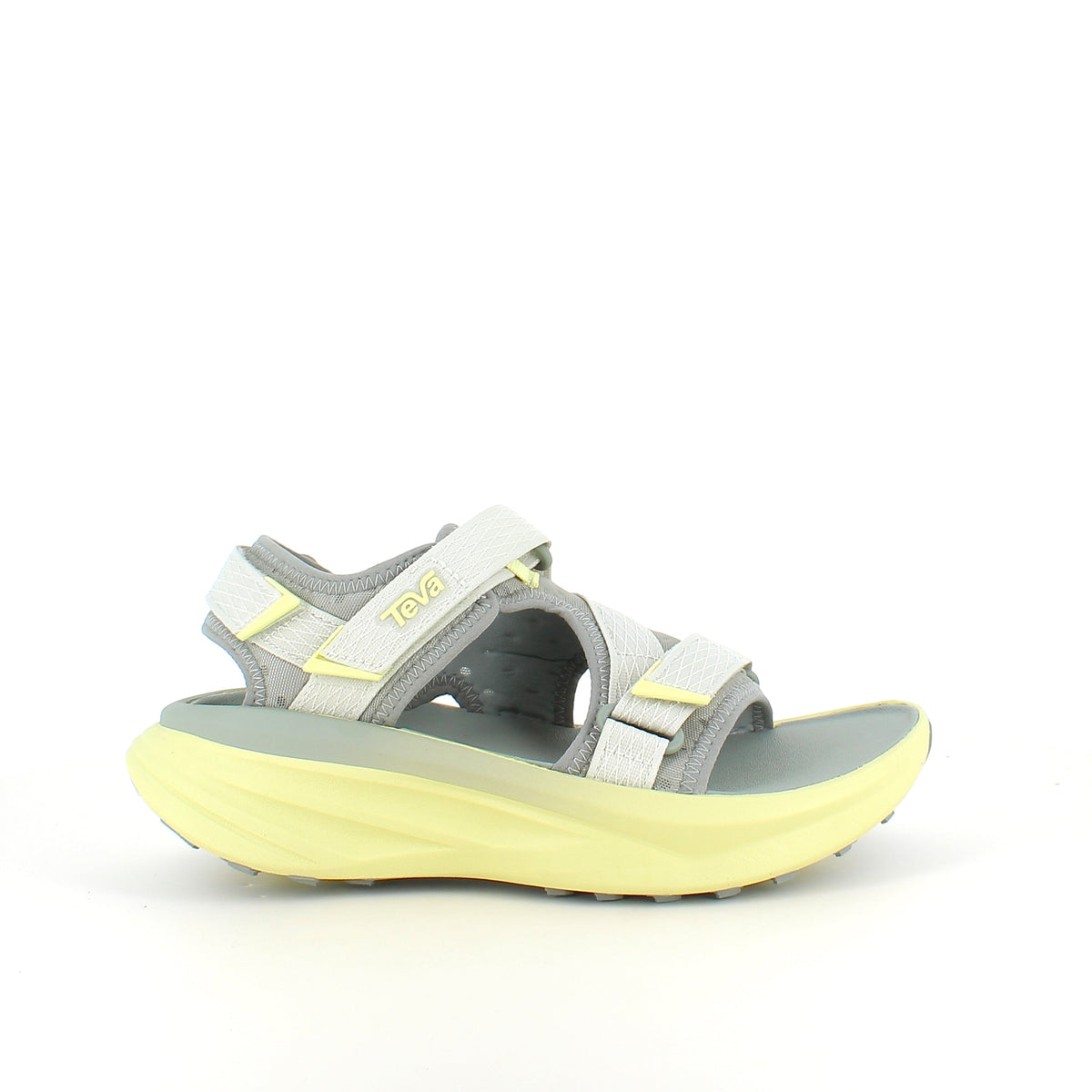 Grön Teva-sandal med maximal stötdämpning och säkert grepp