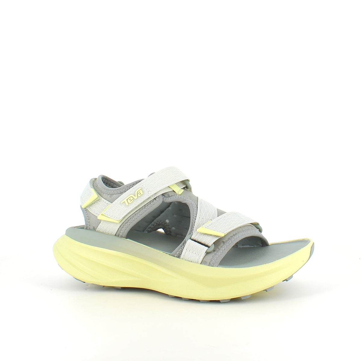 Grön Teva-sandal med maximal stötdämpning och säkert grepp