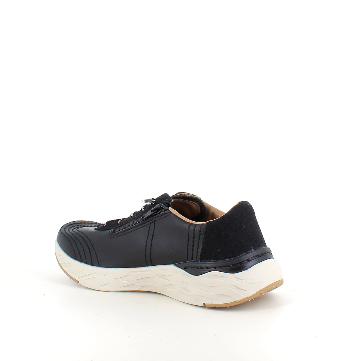 Svart Whistler-sneaker med stötdämpning och praktisk dragkedja