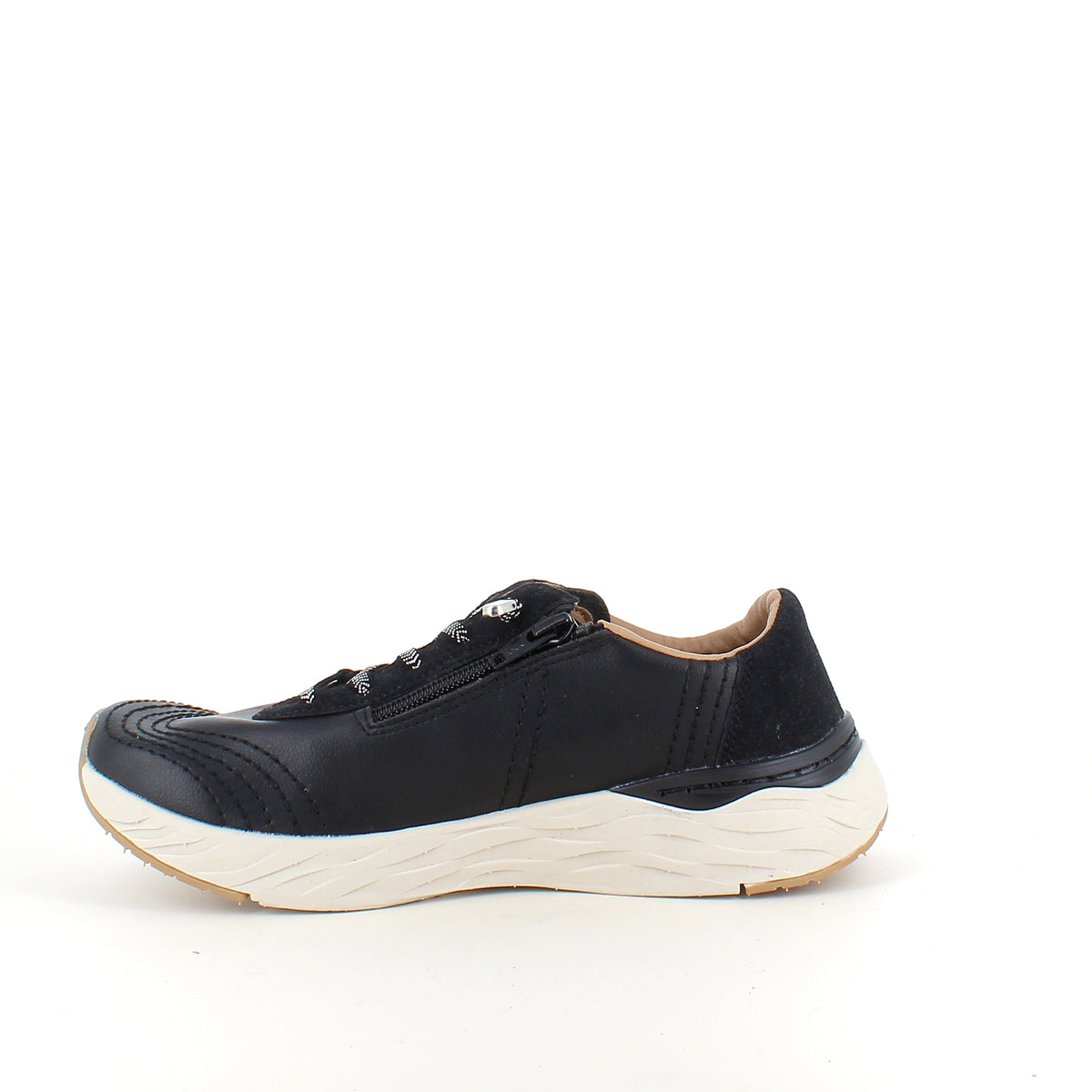 Svart Whistler-sneaker med stötdämpning och praktisk dragkedja