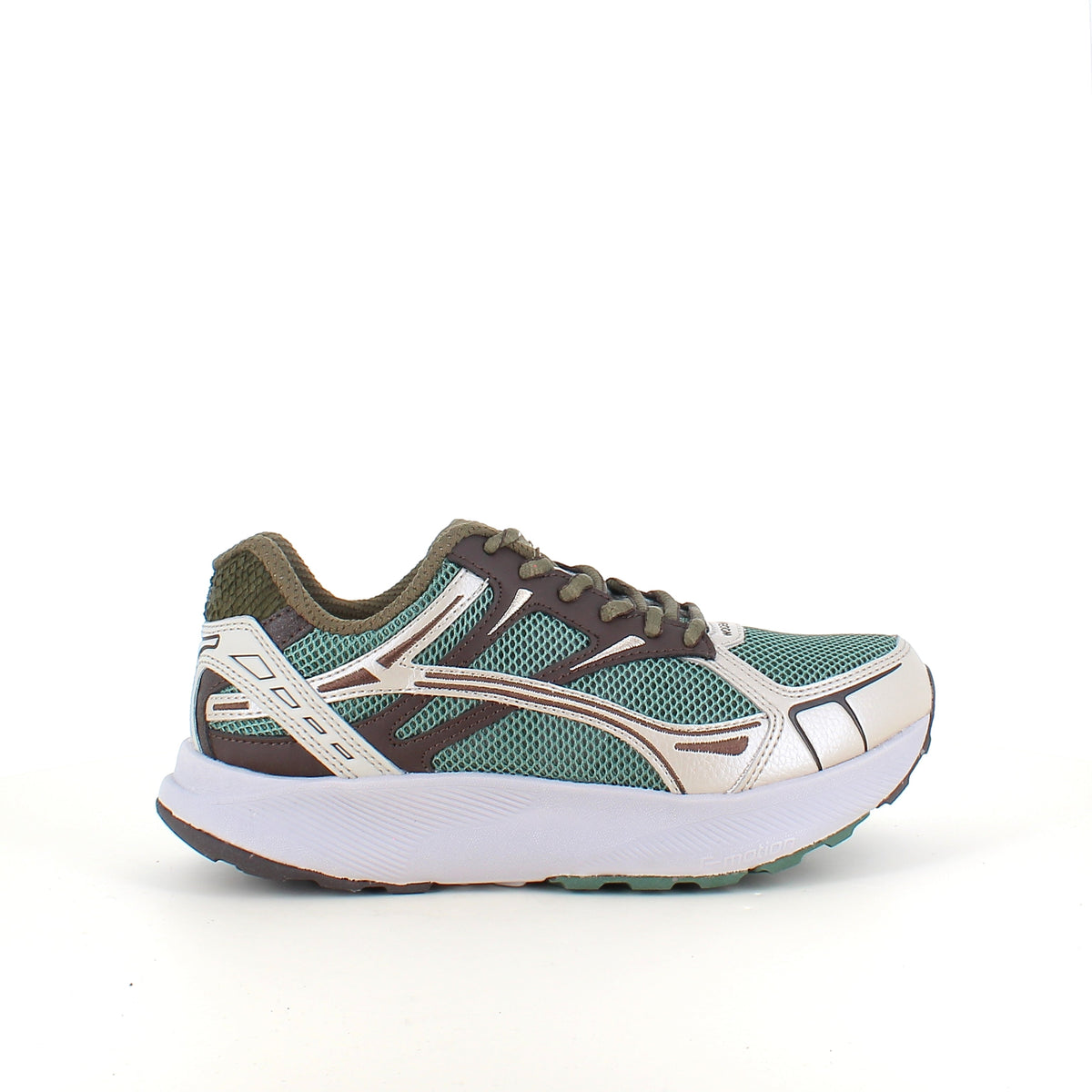 Woden Freja Runner sneaker i olivgrönt och brunt