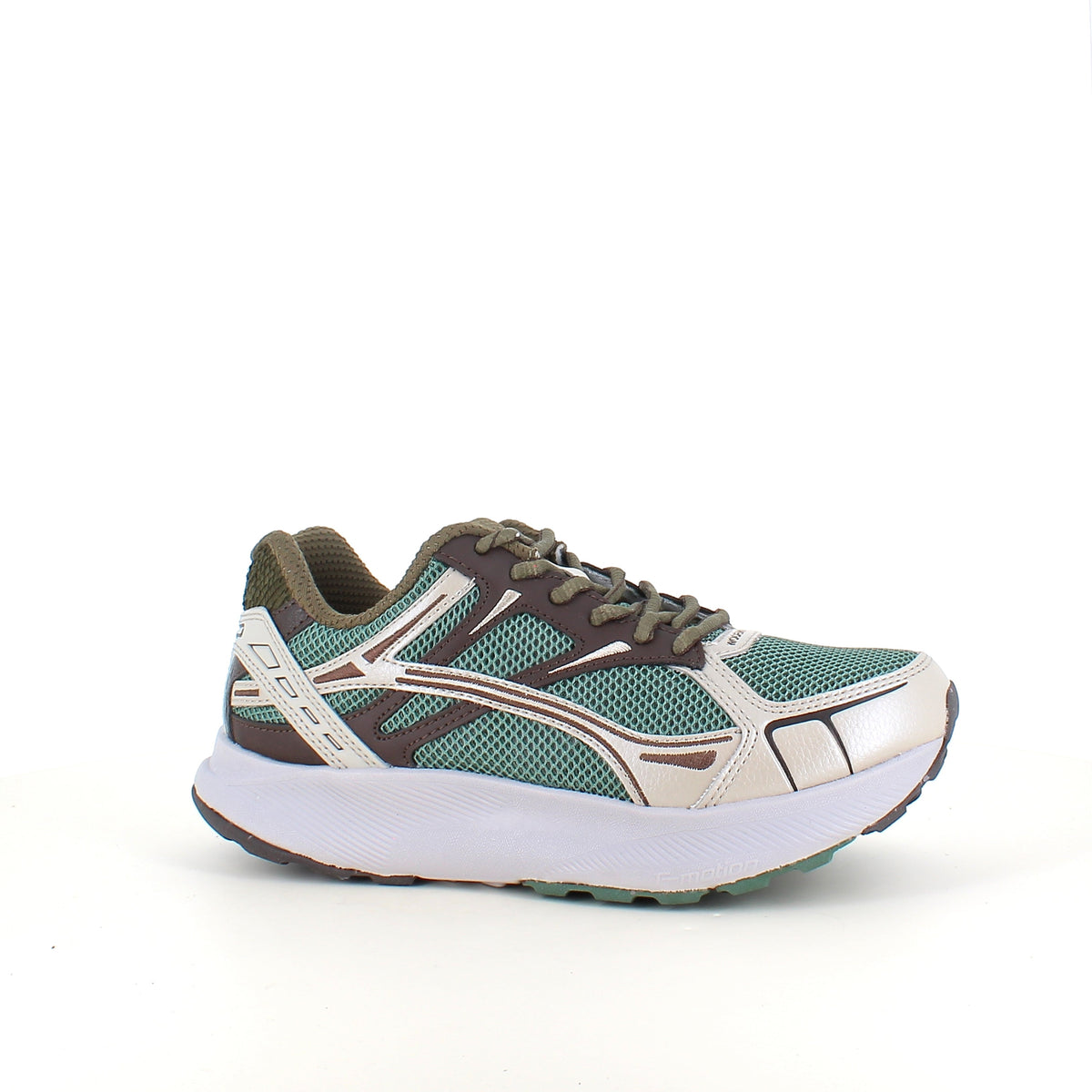 Woden Freja Runner – olivgrön/brun sneaker med lätt rullsula