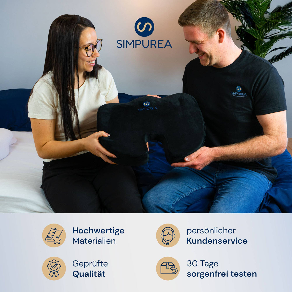 Koala ortopedisk sittdyna – ergonomiskt stöd med gel och memory foam