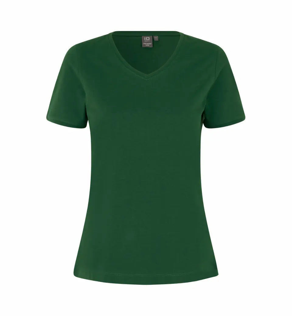 Grön dam t-shirt med v-ringning