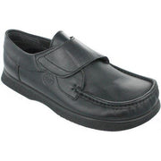 Svart mockasinsko med kardborre