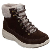 Brun ankelboots med dragkedja från Skechers