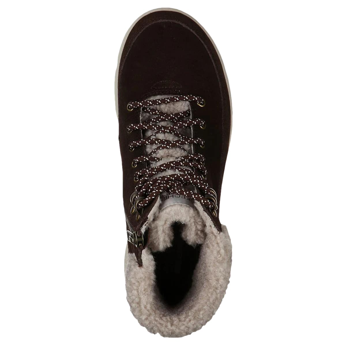 Brun ankelboots med dragkedja från Skechers