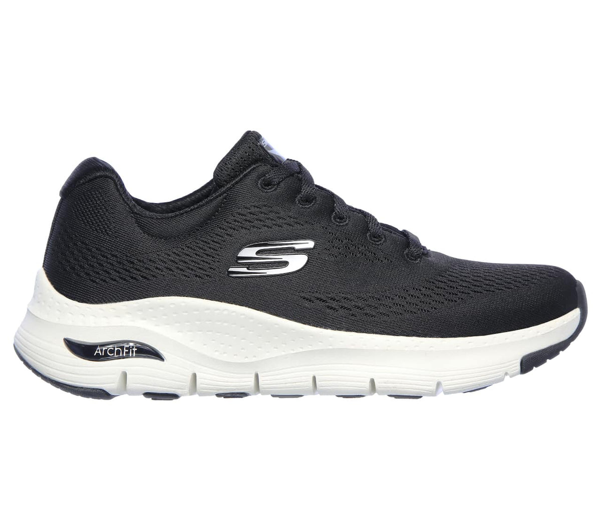 Svart sneaker med stödjande innersula från Skechers