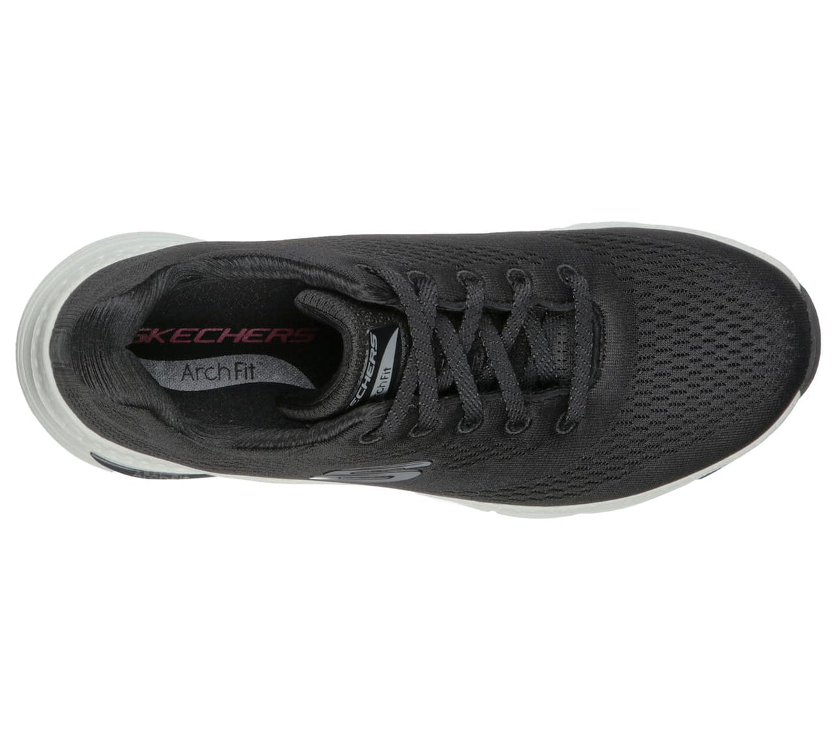 Svart sneaker med stödjande innersula från Skechers