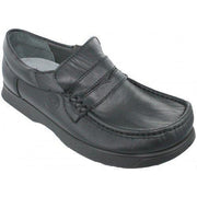 Svart moccasin toffel
