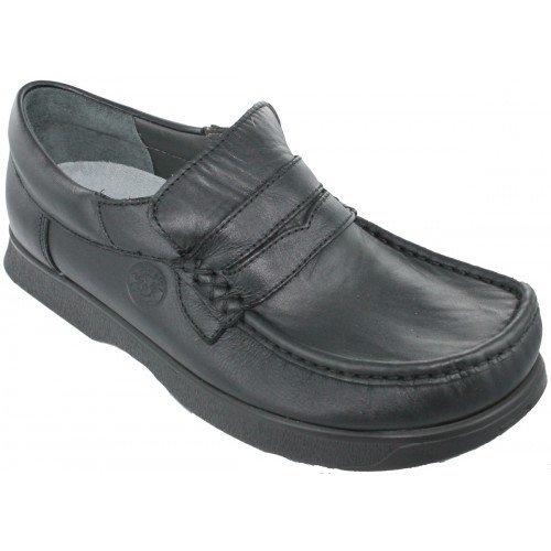 Svart moccasin toffel