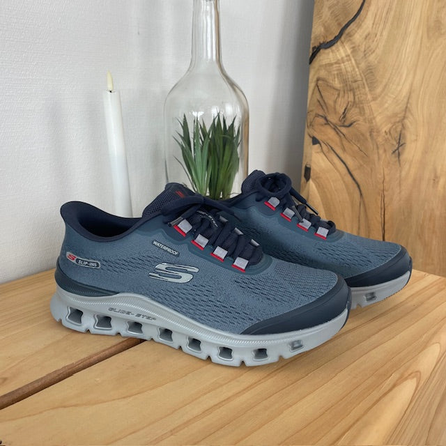 Blå Skechers Glide-Step Pro – vattentäta Slip-ins skor med Memory Foam
