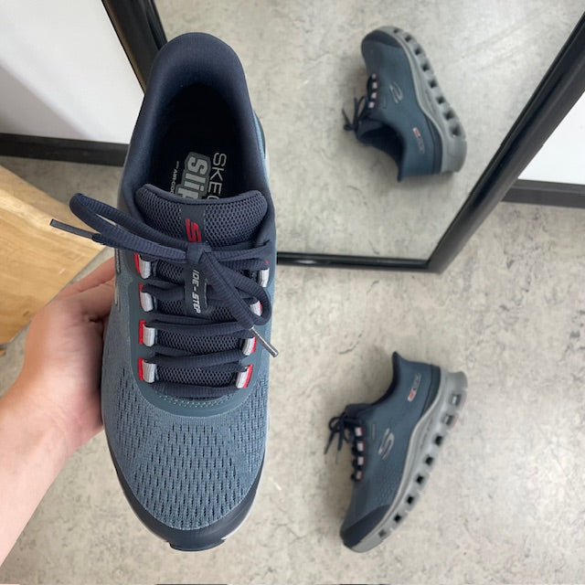 Blå Skechers Glide-Step Pro – vattentäta Slip-ins skor med Memory Foam
