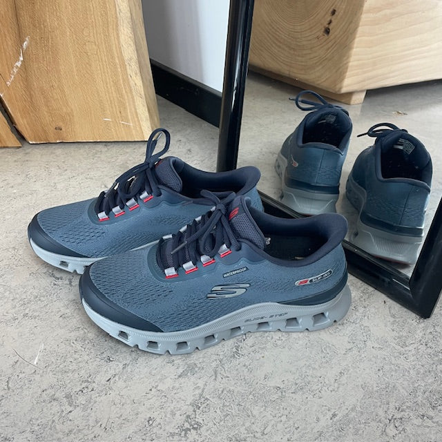Blå Skechers Glide-Step Pro – vattentäta Slip-ins skor med Memory Foam