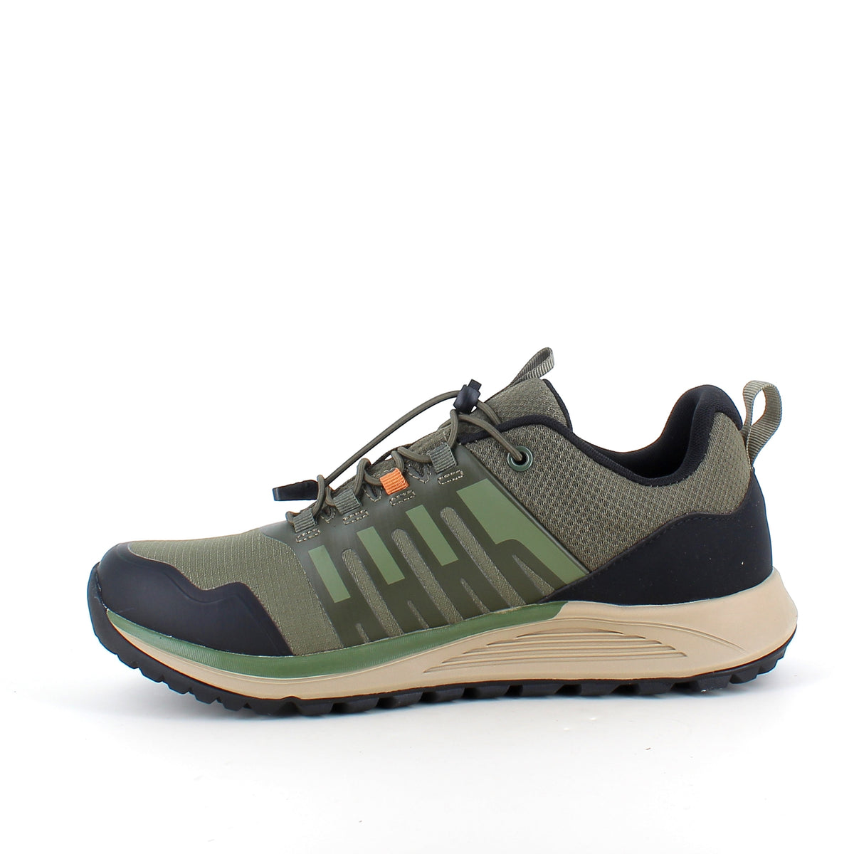 Vattentät herrsneaker i grönt med hålfotsstöd och bred passform från Green Comfort