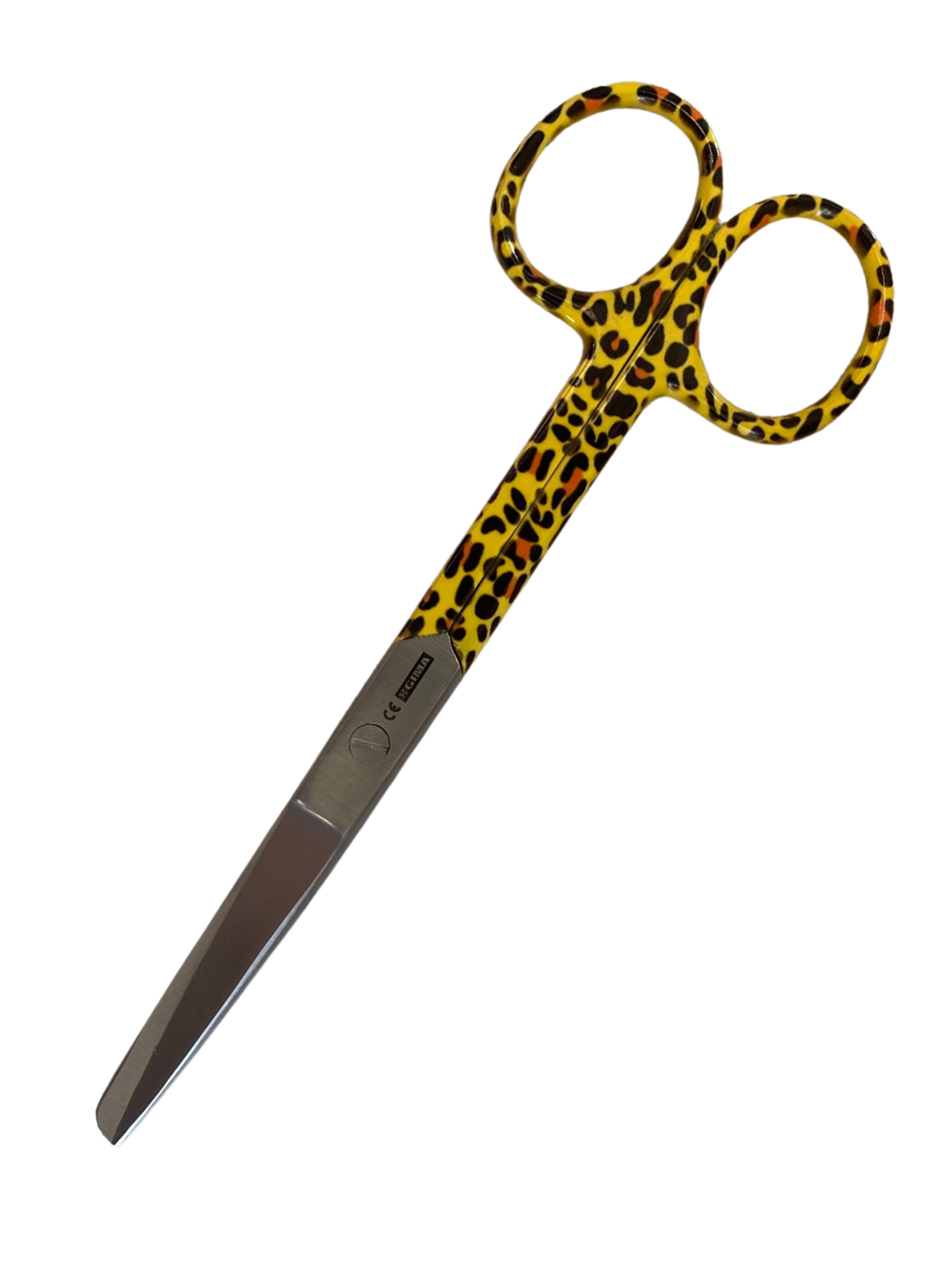 Rak vårdsax med leopardmönster
