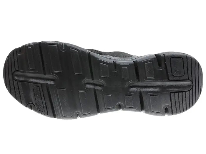 Lätt slip-on-sko i svart – andningsbar och enkel att ta på