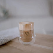 Dubbelt väggat glas med hjärta – elegant och funktionellt termoglas för kaffe och te