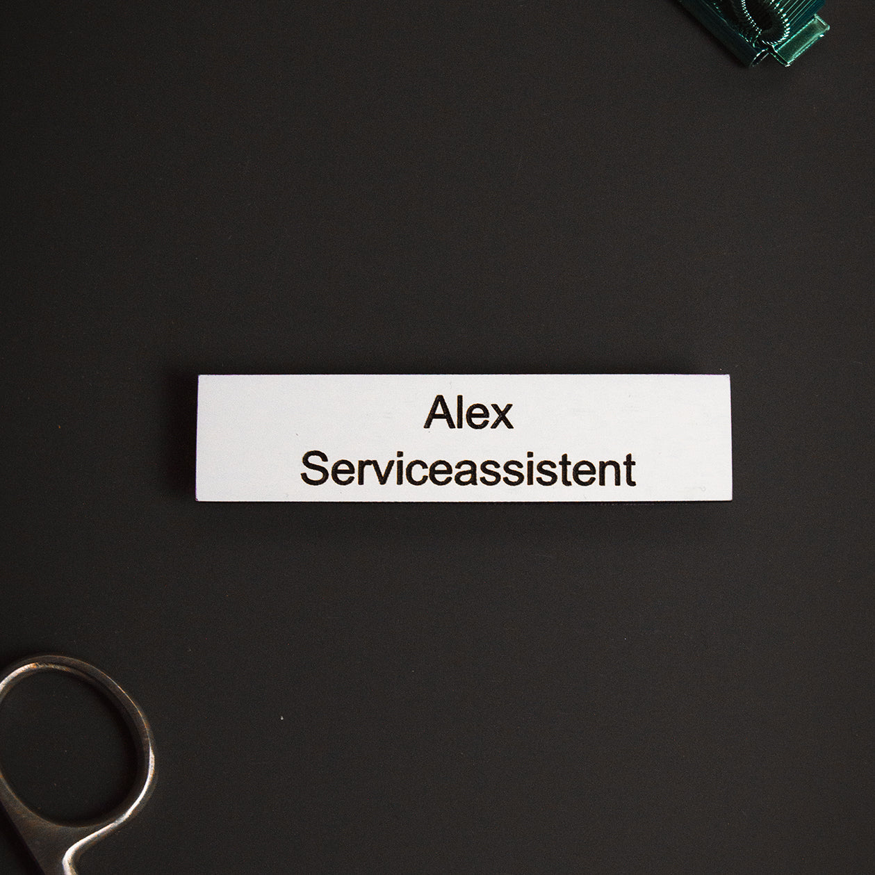 Namnskylt med magnet - fyrkantig