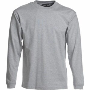 Nybo Grå Melange Herr Prowear T-shirt, Långärmad, Extra Slitstark