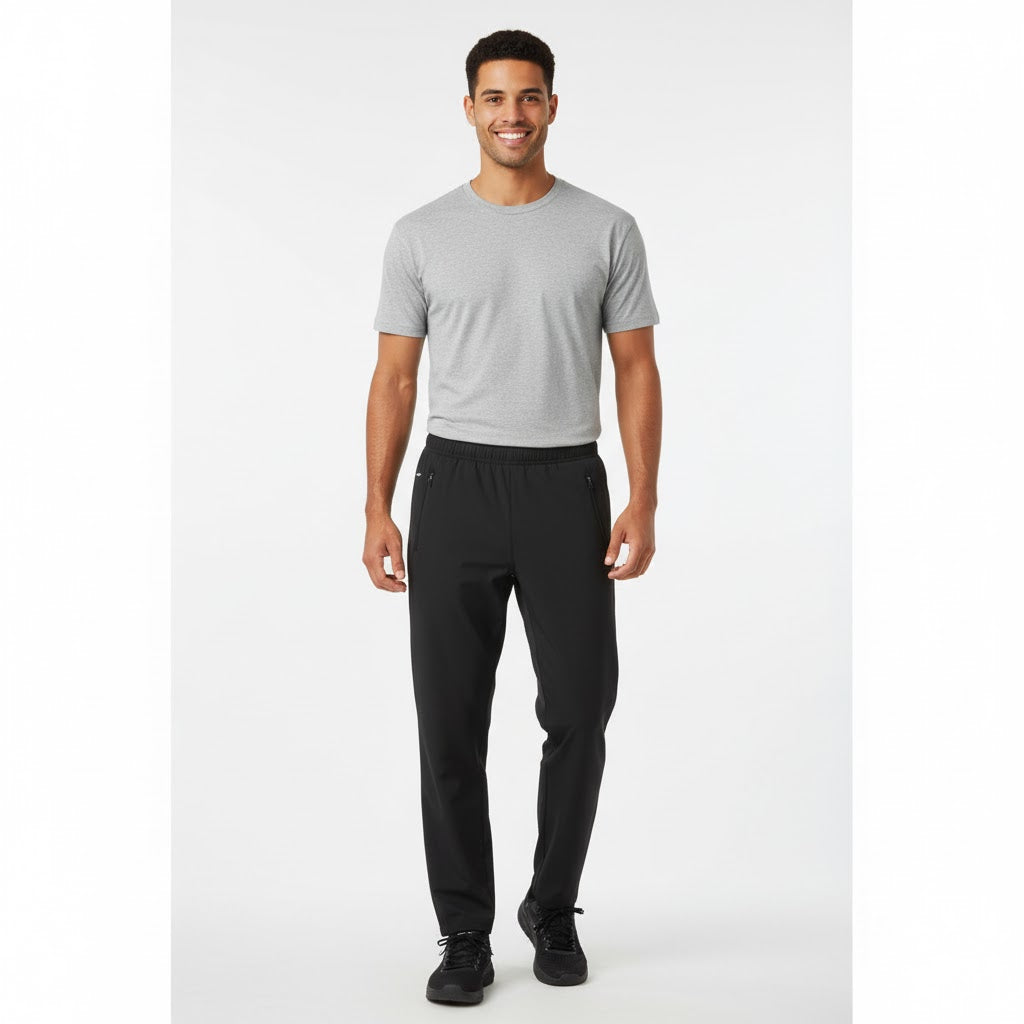 Nybo Kit Herre Basic T-Shirt, fyrlagers ribbkant, behåller formen