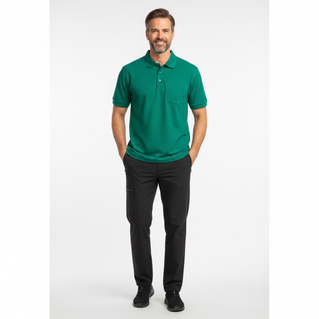 Nybo Grøn Herre Basic Polo Shirt, slitstark