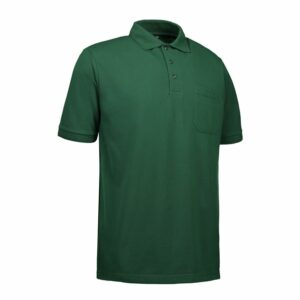 Nybo Grön Herr Prowear-polo med bröstficka — extra slitstark