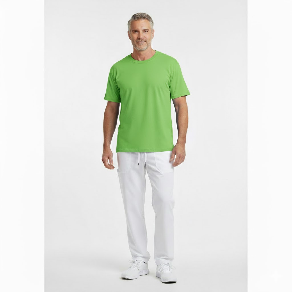 Nybo Äpplegrön Herr Basic T-shirt, klassisk modell, slitstark och bekväm