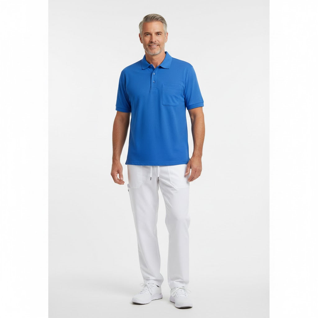 Nybo Azur Herre Prowear Polo Shirt, Extra Slitstark, Bröstficka