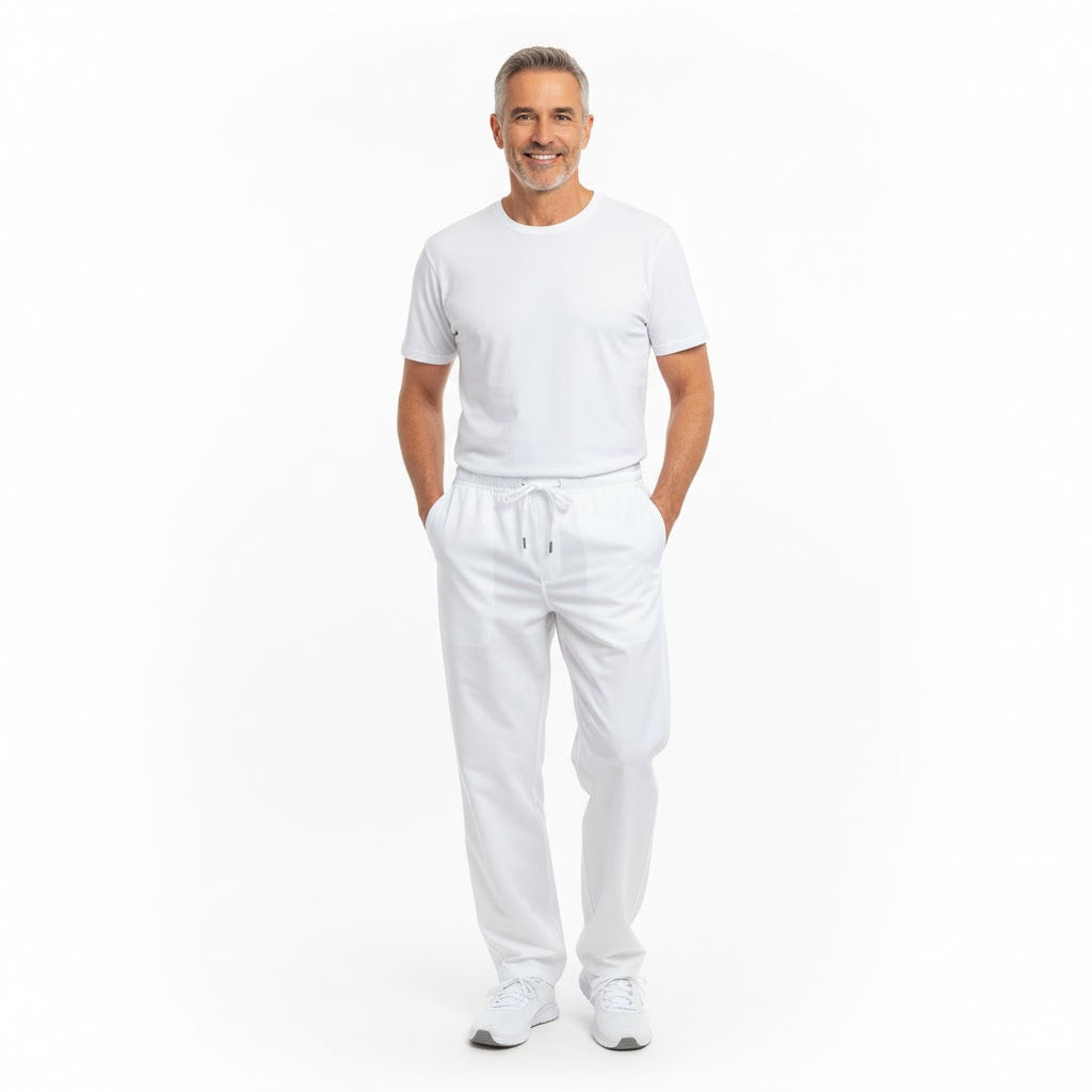 Nybo Vit Herr Prowear T-shirt, Extra slitstark, Kortärmad