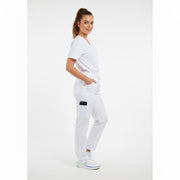 Nybo Club-Classic vita unisexbyxor med mobilficka, komfort