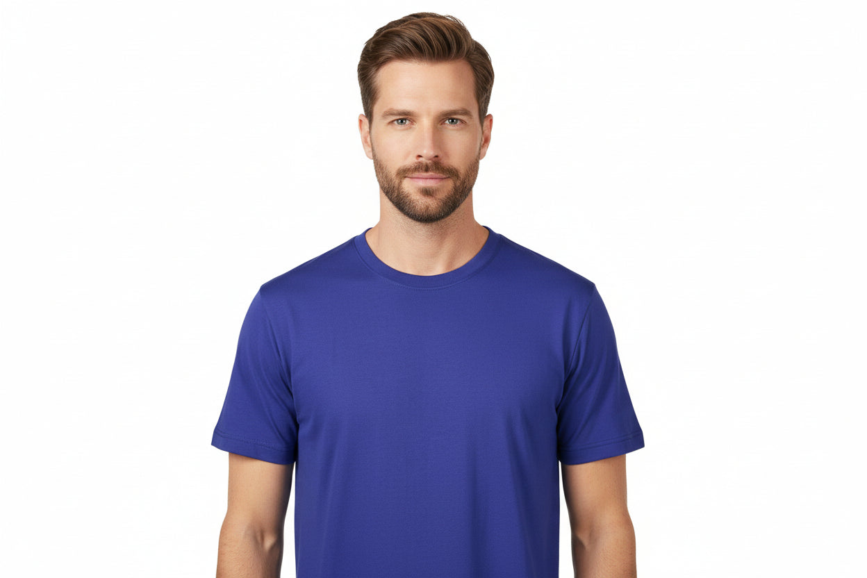 Slitstark t-shirt i kungablå för herr
