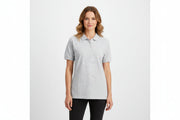 Slitstark dam polo-t-shirt i grå