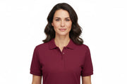 Slitstark dam polo-t-shirt i bordeaux
